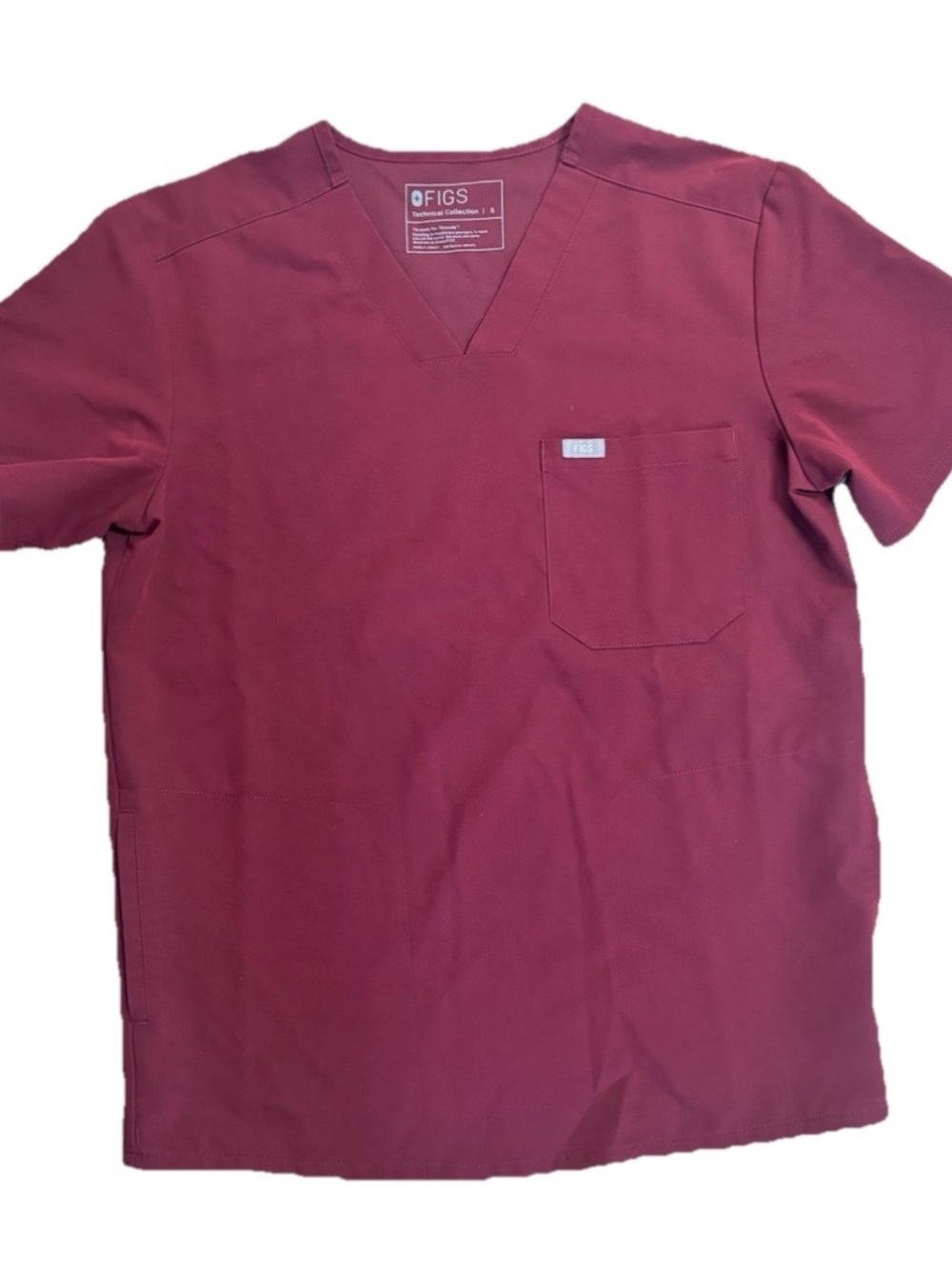 FIGS Men’s Chisec TM3000 Scrub Top Burgundy Small 3 Pocket Medical Nurse 🔥